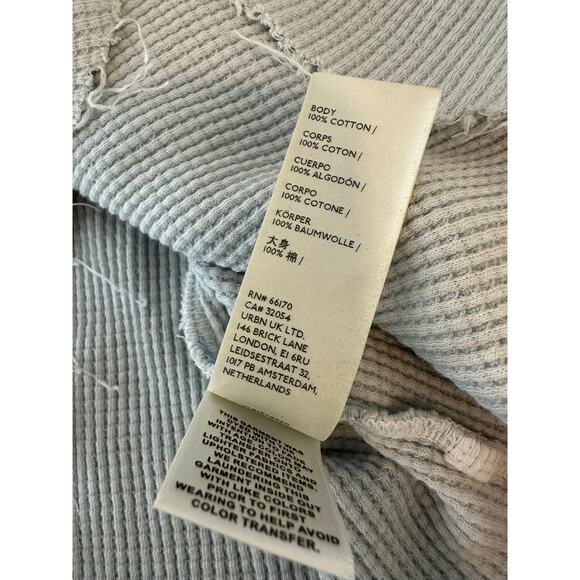 Free People We The Free waffle knit thermal t shirt womans Womans Large - Picture 11 of 12